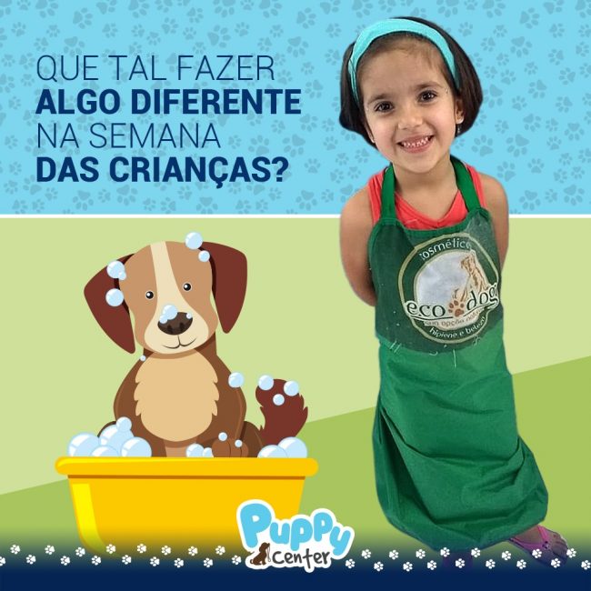 puppy center – dia das crianças – social